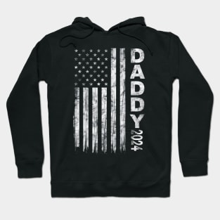 Promoted To Daddy 2024 First Time Dad Patriotic Father's Day Hoodie